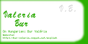 valeria bur business card